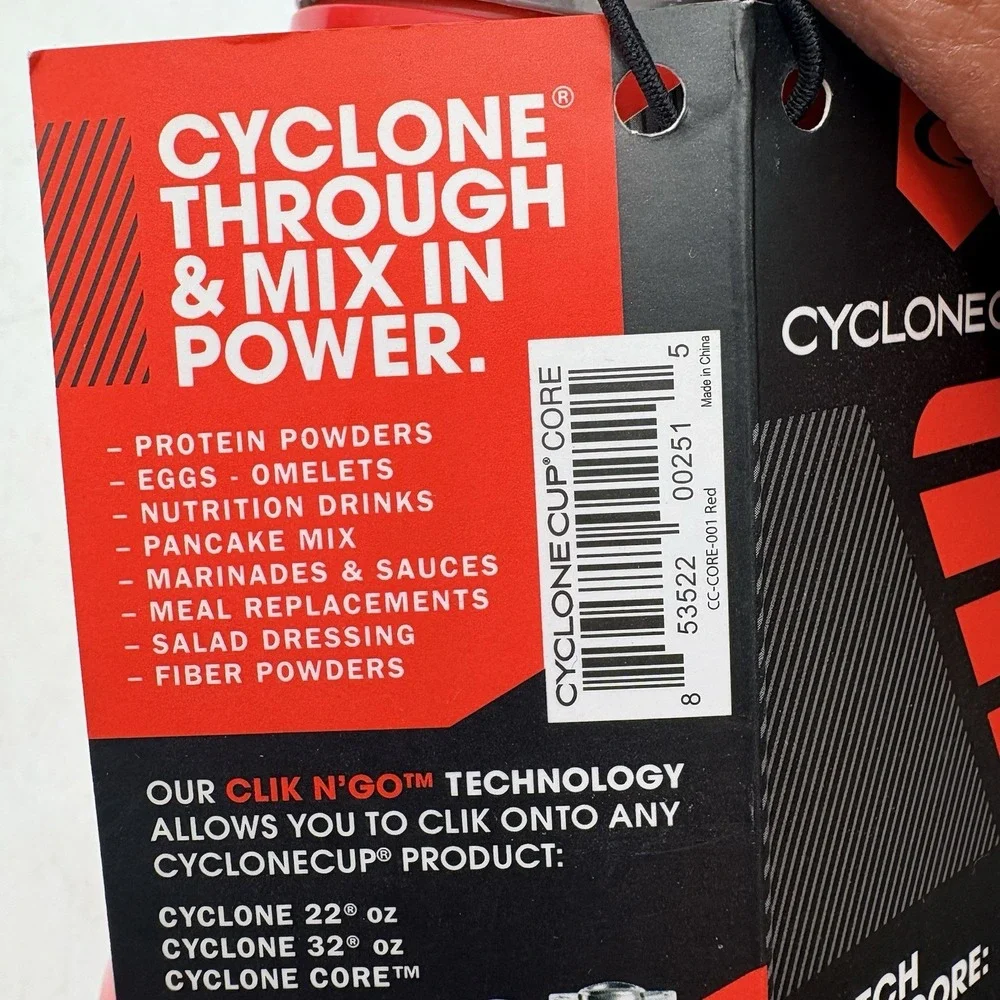 Cyclone Cup Core Red Protein Shaker Storage Containers Stackable NEW 3 Piece